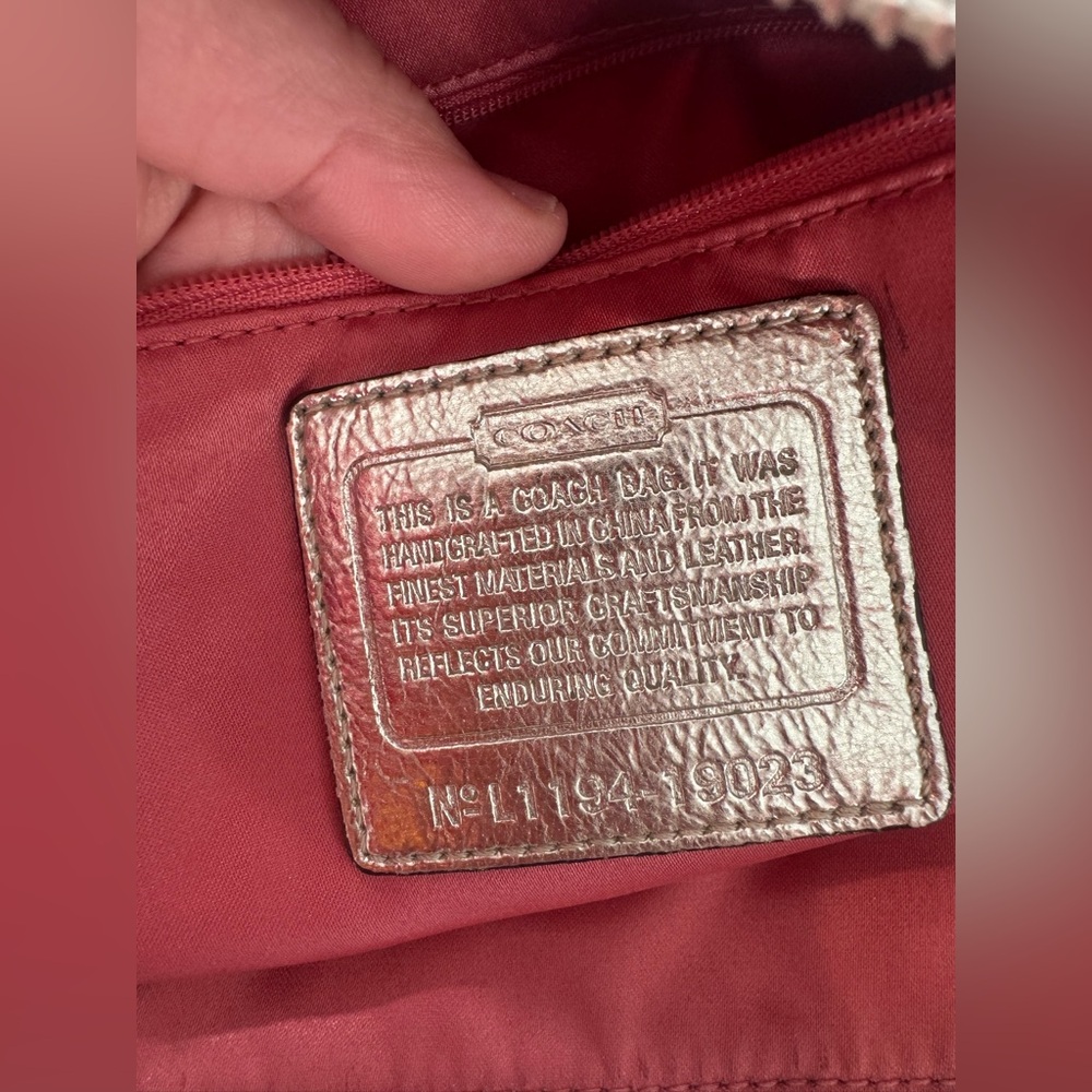 Coach Multicolor Logo Satchel Poppy Shoulder Bag with Gold Accents 19023 - Picture 10 of 10